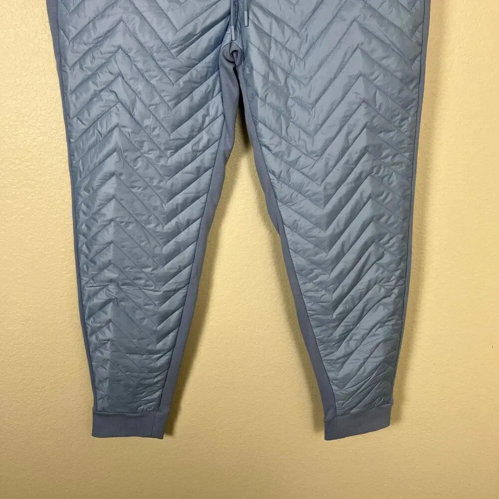 Athleta Womens Size 14 Tall Blue Apres Ski Down Jogger Quilted Outdoor Pants NEW - Picture 5 of 7